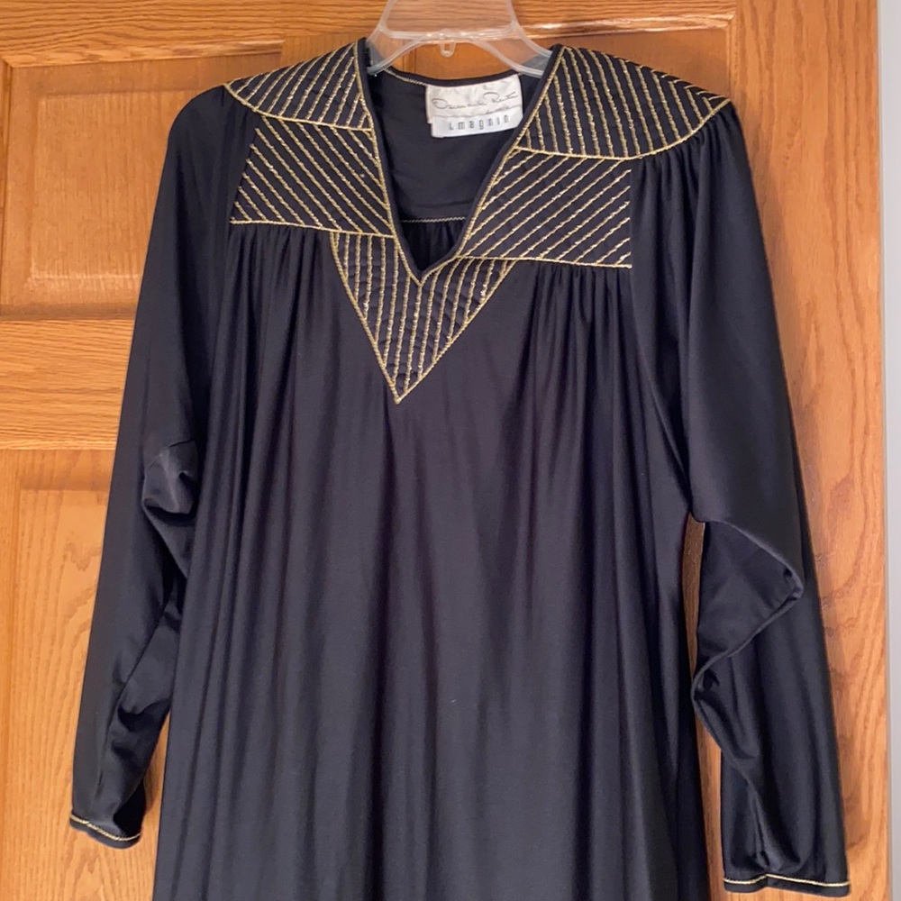 Oscar de la renta Black floor length swimsuit cover up